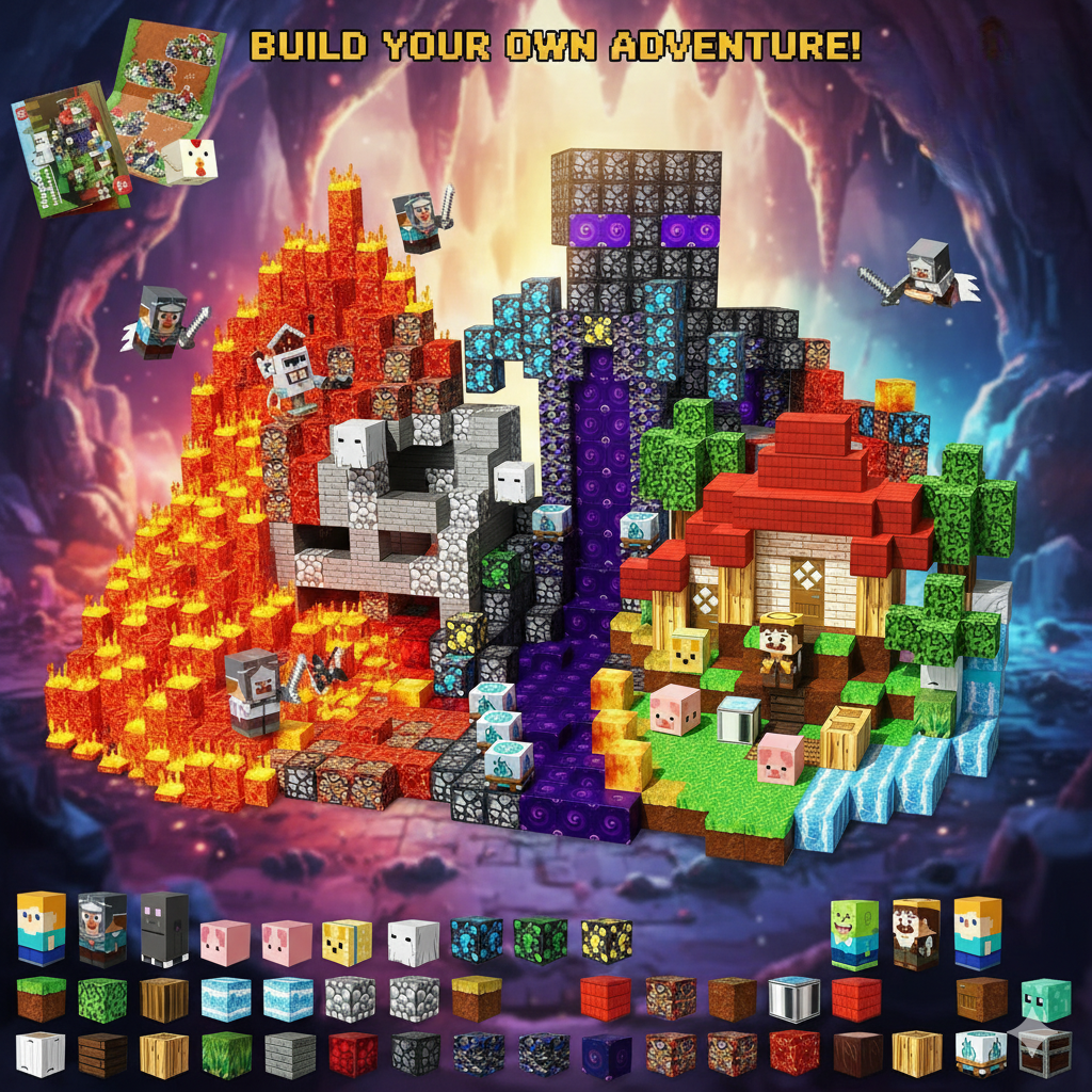 Magnetiska Byggklossar - Pixelblock Leksak för Kreativa Barn