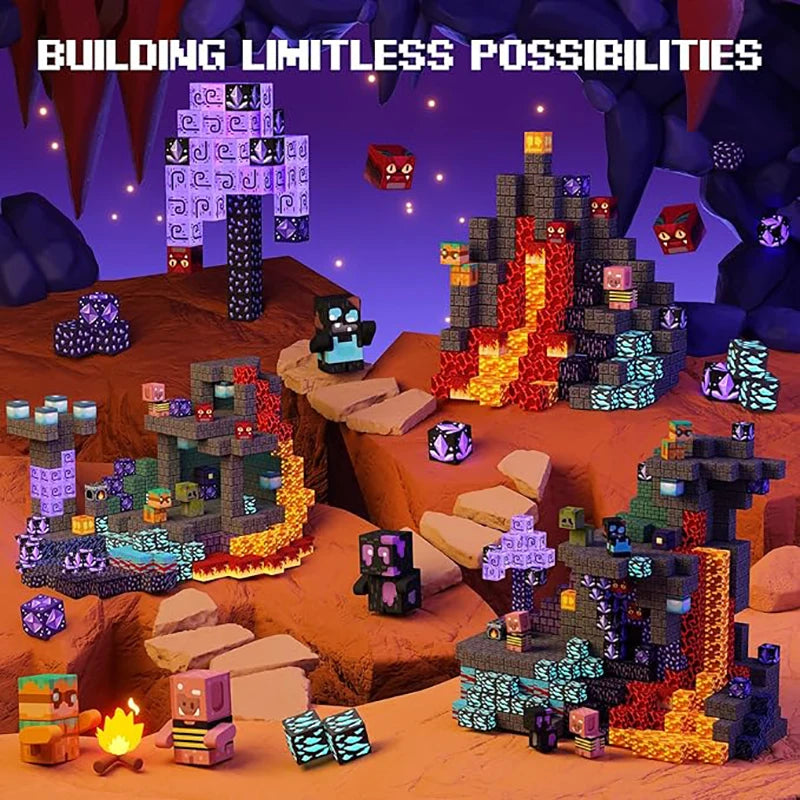 Magnetiska Byggklossar - Pixelblock Leksak för Kreativa Barn